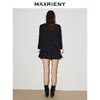 玛克门店发货：MAXRIENY黑色羊毛外套2026年春季新款娃娃领小香风花纱钉珠短外套(货号:MF86JA759) 商品缩略图2