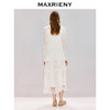 MAXRIENY法式宫廷风半身裙2026年春季新款米白色半裙蕾丝刺绣长裙(货号:MF80SK014) 商品缩略图2