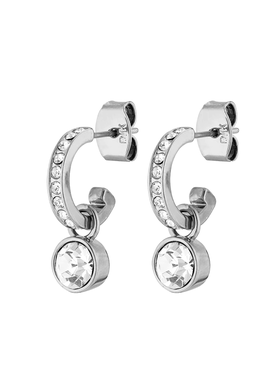 北京仓｜Dyrberg Kern-DESSA-白色水晶 耳钉［丹麦设计师］