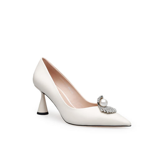 豪麟名鞋迪嘉女鞋皮鞋羊皮革DJKDA61WP001白色 商品图0