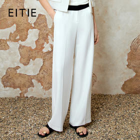 EITIE爱特爱气质高腰利落干净直筒显瘦裤子春季新款8105807