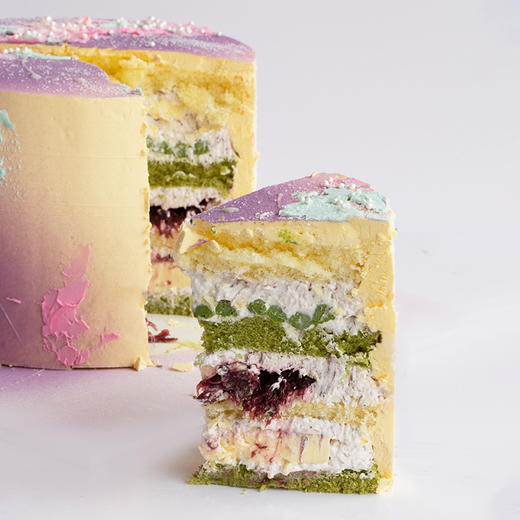 即将下架！2026新版「双鱼座」杨梅酸奶抹茶味蛋糕｜十二星座唯美星空系列 商品图6