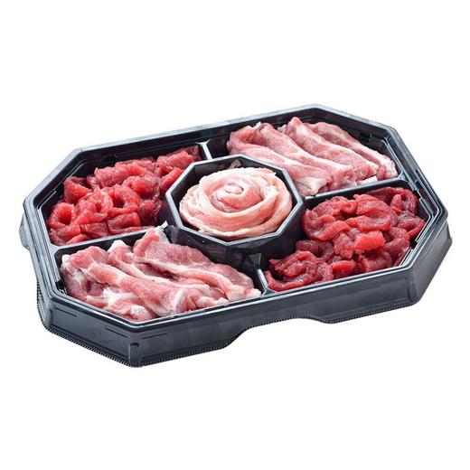 烤肉拼盘 500g/份（猪梅花肉片200g   猪五花肉片100g   牛腿肉片200g） 商品图1