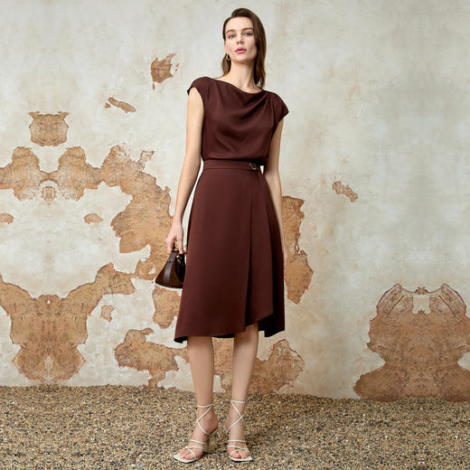 EITIE爱特爱不规则高腰a字显瘦半身裙春新款8206906 商品图4