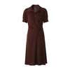 EITIE爱特爱精致通勤气质收腰咖色压褶a字衬衫连衣裙春季新款8107824 商品缩略图5