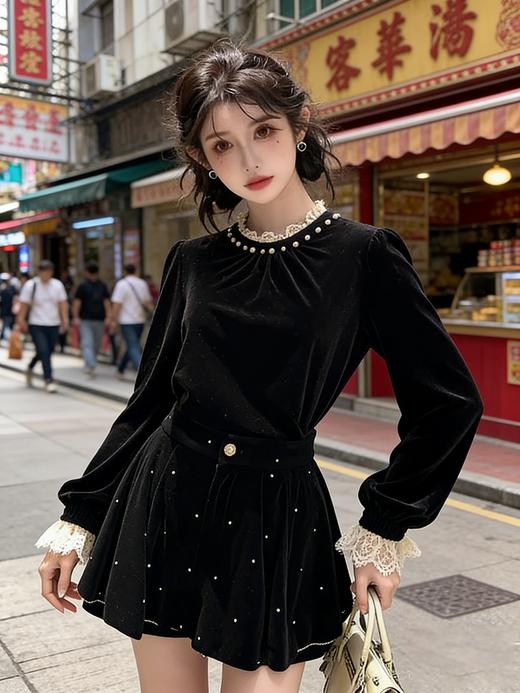 玛克门店发货：丝绒上衣货号：MS86TP515 商品图2