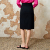 EITIE爱特爱包臀干练OL气质高腰显瘦开叉纯色半身裙春季新款8106805 商品缩略图4