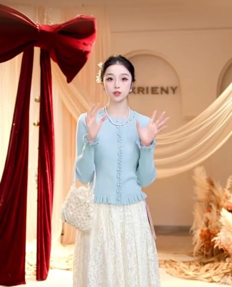 清新蓝毛衣货号：MF80JA020 商品图4