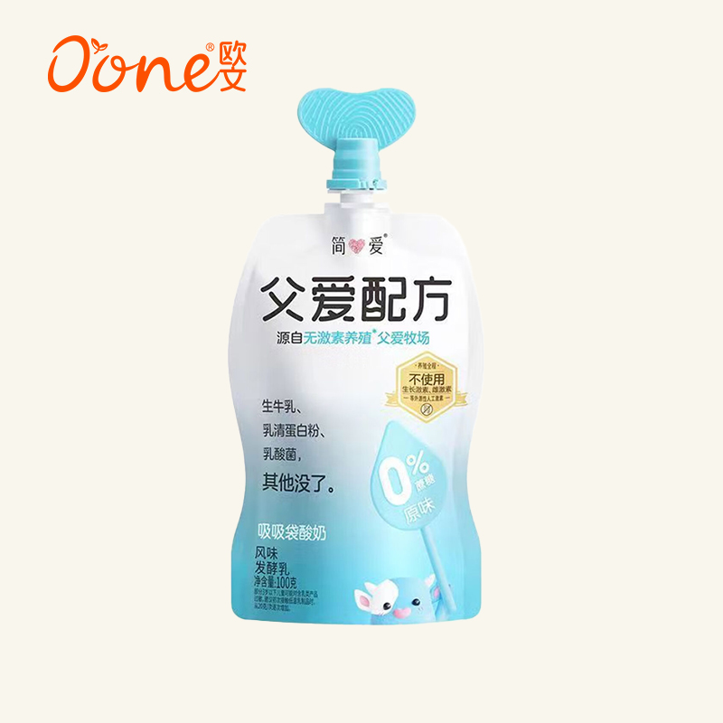简爱父爱配方原味吸吸酸奶0蔗糖100g