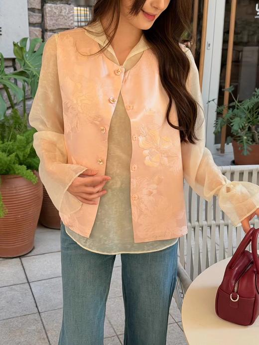 女装25秋冬新品新中式珠子刺绣马甲2300-26JYC012 商品图2