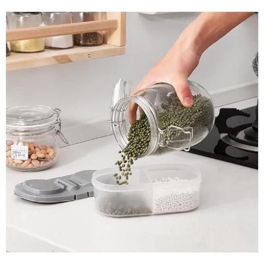 【2个装】美国亚马逊热卖 带盖的两格可重复使用食品储存盒 商品图1