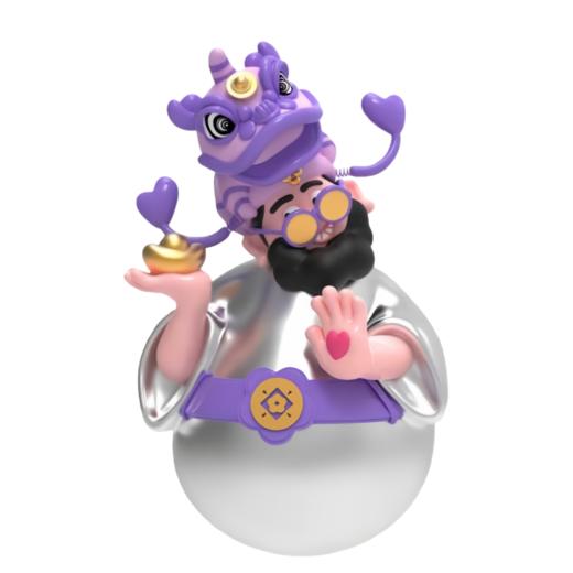 《四喜财神-紫灵狮》20cm 商品图0