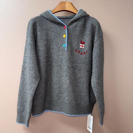 【特价不退换】【预售7天】良木礼羊毛连帽开衫（3783F） 商品图2