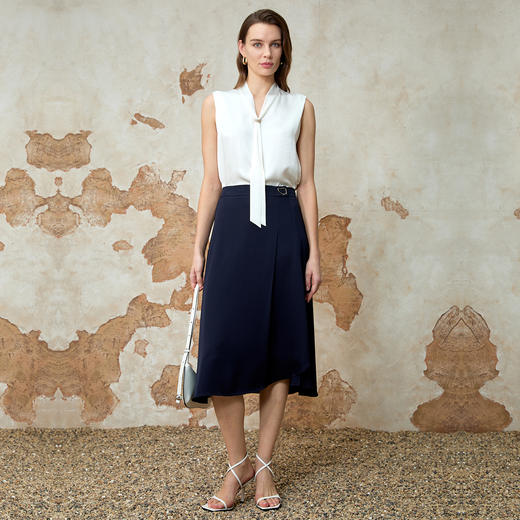 EITIE爱特爱不规则高腰a字显瘦半身裙春新款8206906 商品图8