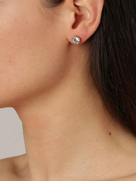 北京仓｜Dyrberg Kern-NOBLES-白色水晶 耳钉［丹麦设计师］