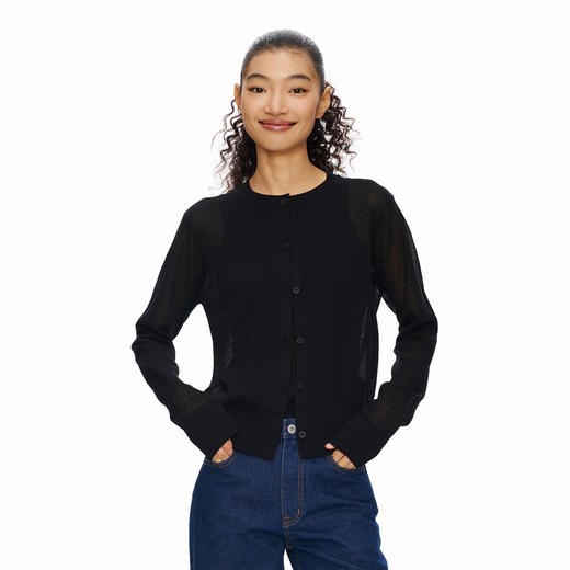 Oneup亚麻背心开衫宽松两件套 商品图3