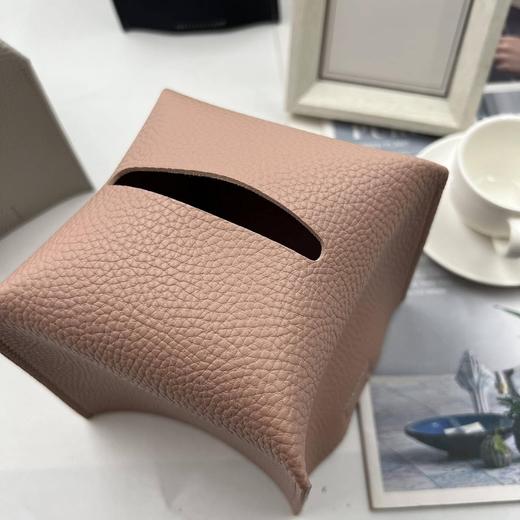 日本 方形纸巾盒套 现代精致装饰PU皮革方块纸巾套 适用于家庭酒店汽车办公室餐厅 商品图4