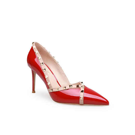 豪麟名鞋迪嘉女鞋皮鞋牛移膜革DJKDA61WP004红色 商品图0