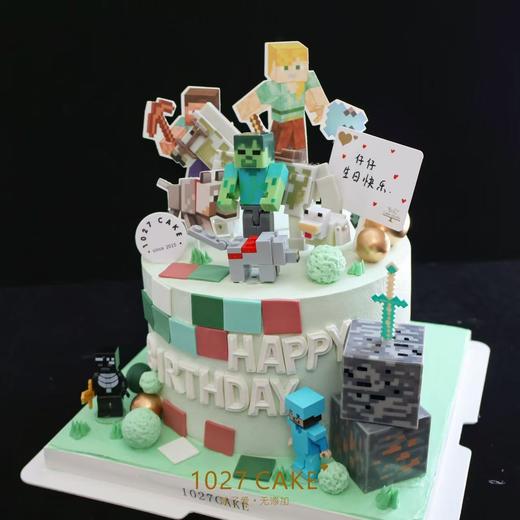 1027CAKE | 我的世界主题  乐高积木（装饰随机） 商品图1