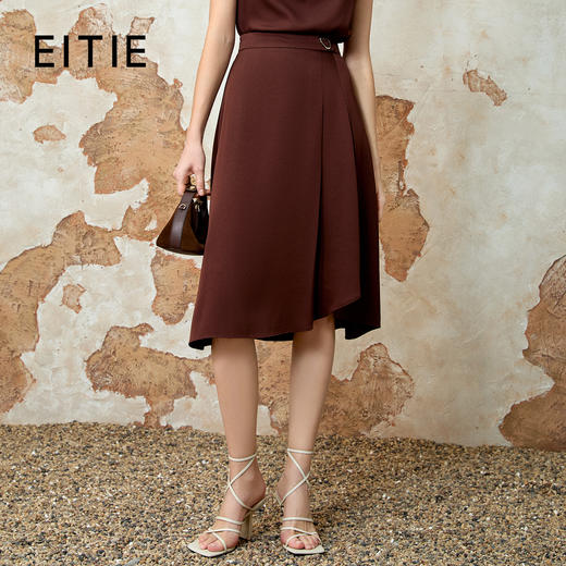 EITIE爱特爱不规则高腰a字显瘦半身裙春新款8206906 商品图0