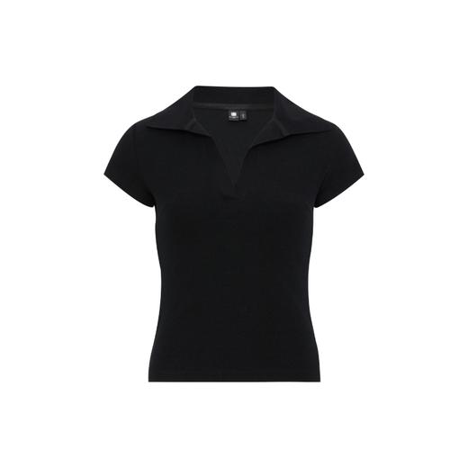 oneup毛巾翻领修身短袖T恤 商品图7