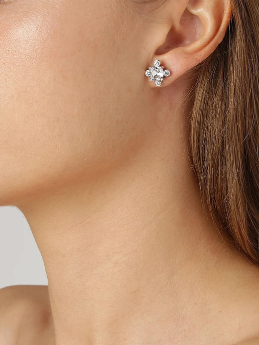 北京仓｜Dyrberg Kern-GIGI-白色水晶 耳钉［丹麦设计师］ 商品图0