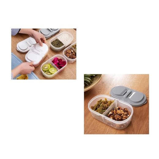 【2个装】美国亚马逊热卖 带盖的两格可重复使用食品储存盒 商品图4