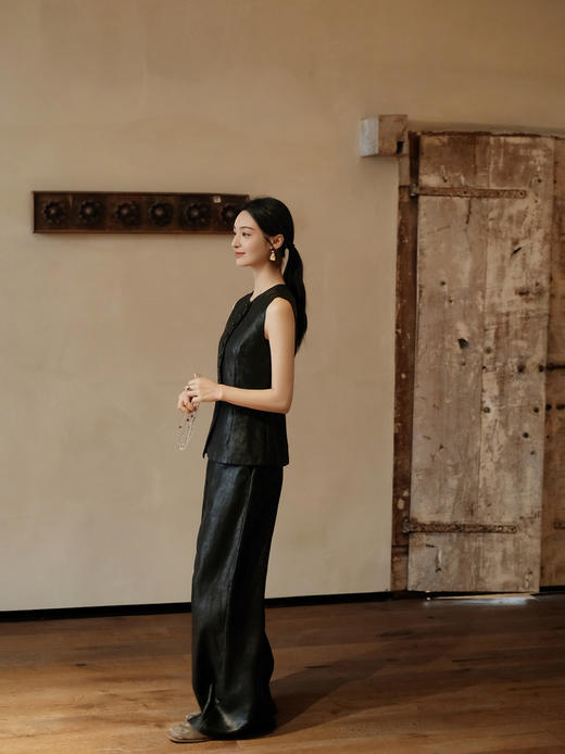 盛唐婧 | 本色行云重磅真丝香云纱直筒裤 商品图4