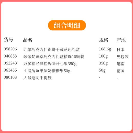 【礼遇情人节】大号透明手提袋-情人节礼包A/080108*058206*040858 商品图1