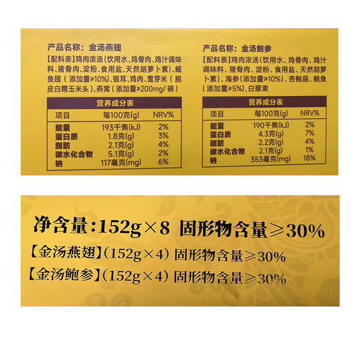 1.216kg御祚铭品满汉全席燕鲍翅参 商品图1