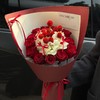 梵汀花园-《红丝绒草莓蛋糕》红玫瑰+白绣球情人节花礼 商品缩略图1