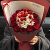 梵汀花园-《红丝绒草莓蛋糕》红玫瑰+白绣球情人节花礼 商品缩略图2