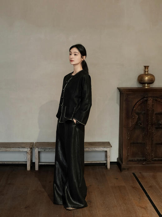 盛唐婧 | 本色行云重磅真丝香云纱直筒裤 商品图0