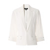 EITIE爱特爱气质收腰短款显瘦百搭七分袖白色西装外套女春季新款8103803 商品缩略图11