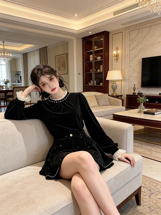 玛克门店发货：丝绒上衣货号：MS86TP515 商品图1