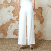 EITIE爱特爱夏季新款时尚利落简约百搭白色高腰显瘦直筒休闲裤8205901 商品缩略图4