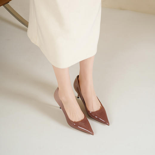 Westory2026年春季尖头高跟渐变粉色单鞋通勤宴会百搭浅口鞋W26AE51181 商品图6