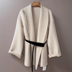 【特价不退换】【预售7天】良木礼羊驼绒大衣（腰带）1626）