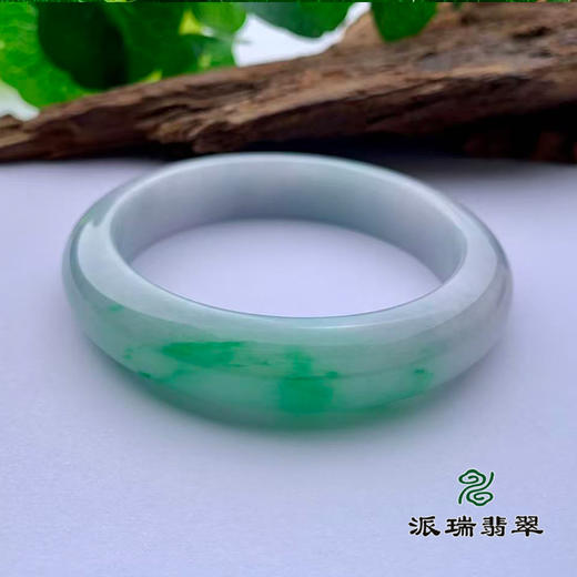 派瑞翡翠 翡翠手镯 糯种 绿色 商品图2