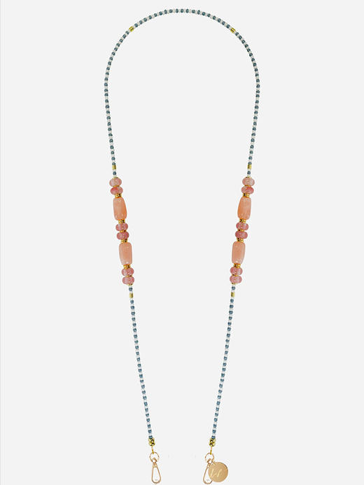 北京仓｜La Coque Française-NESSY-玫瑰色 串珠 长款 手机链［法国设计师］ 商品图0