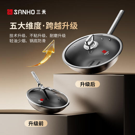 三禾纯钛炒锅30cm 商品图3