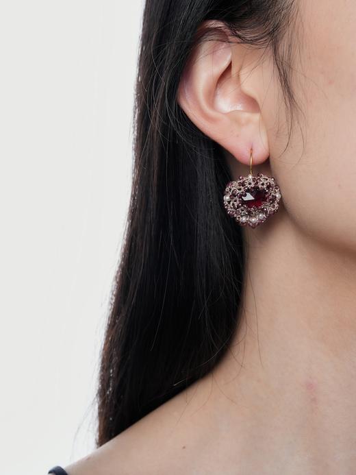 北京仓｜Lorina Balteanu-HEPBURN-石榴石 珍珠 耳环［法国设计师］ 商品图0