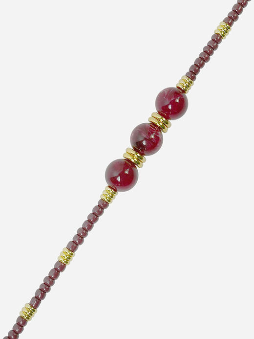 北京仓｜La Coque Française-IRIS-酒红色 串珠 长款 手机链［法国设计师］ 商品图1