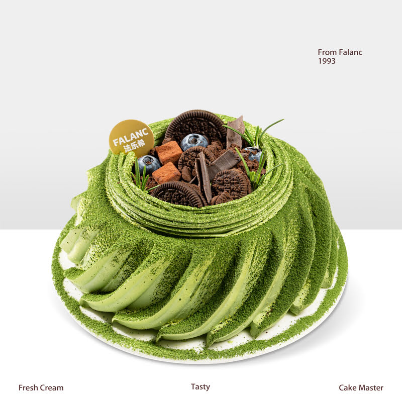 【厚抹茶·黑巧奥利奥脆】抹茶奥利奥蛋糕