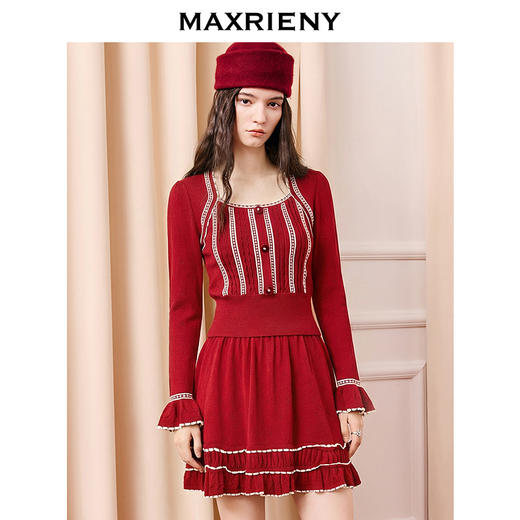 荷叶袖修身毛衫春季2026(货号:MF86SW754) 商品图2