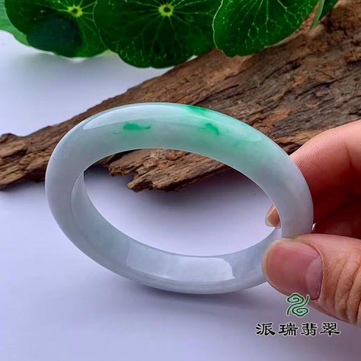 派瑞翡翠 翡翠手镯 糯种 绿色 商品图2