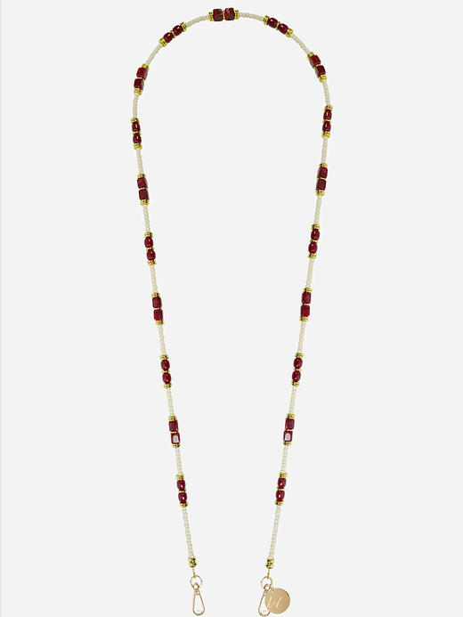 北京仓｜La Coque Française-MINA-米色 串珠 长款 手机链［法国设计师］ 商品图0