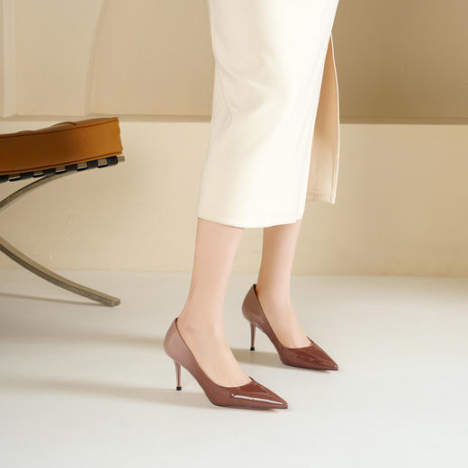 Westory2026年春季尖头高跟渐变粉色单鞋通勤宴会百搭浅口鞋W26AE51181 商品图3