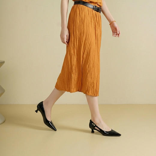 Westory2026年春季尖头低跟牛皮单鞋通勤百搭浅口鞋镂空单鞋W26AH51011 商品图5