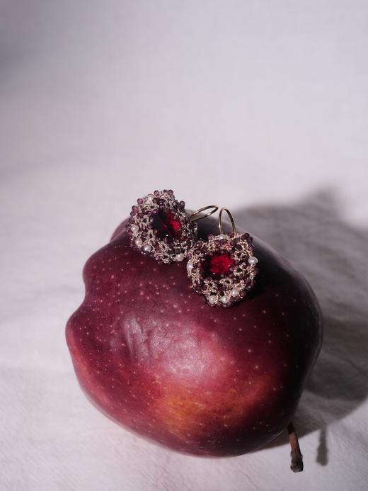 北京仓｜Lorina Balteanu-HEPBURN-石榴石 珍珠 耳环［法国设计师］ 商品图3